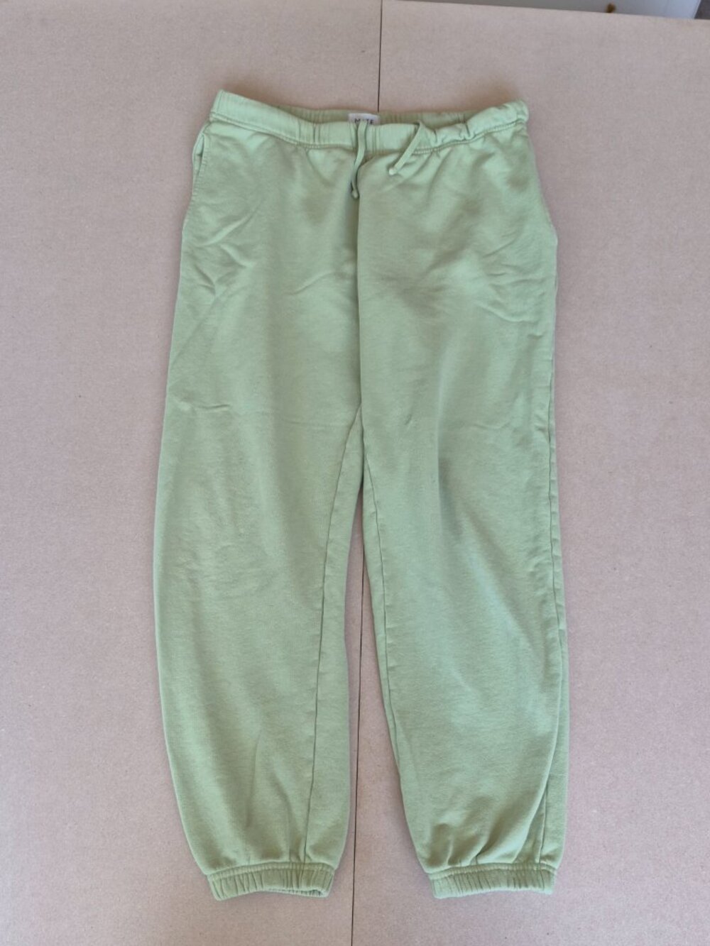 MATE the Label Womens L Sage Green Organic Cotton Jogger Sweatpants Made in LA